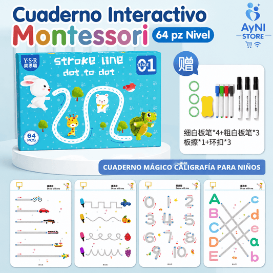 Cuaderno Interactivo Montessori 64 pz Nivel 1
