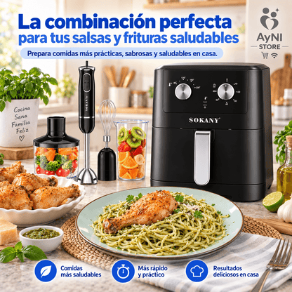 Freidora de Aire, Airfryer Sokany 8 Litros