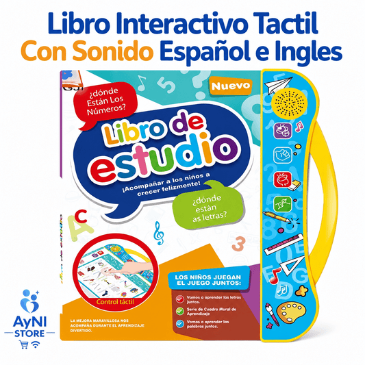 Libro Interactivo Táctil Con Sonido Español e Inglés