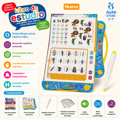 Libro Interactivo Táctil Con Sonido Español e Inglés