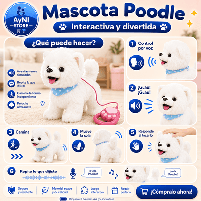 Perro De Peluche Interactivo: 27x17x12cm aprox