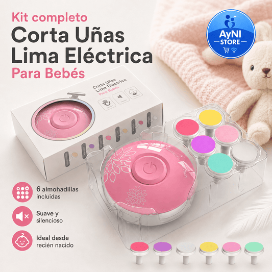 Lima de Uñas Eléctrica Ergonómica para Bebés y Adultos