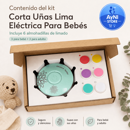 Lima de Uñas Eléctrica Ergonómica para Bebés y Adultos