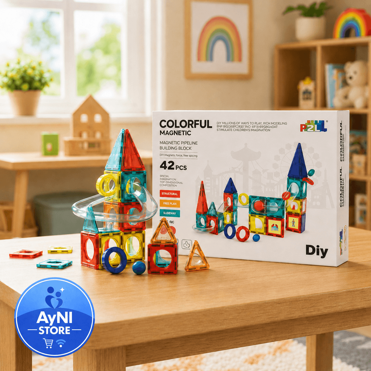 Juego Educativo Bloques Magnéticos Stem 42 Piezas