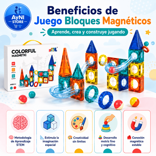 Juego Educativo Bloques Magnéticos Stem 42 Piezas