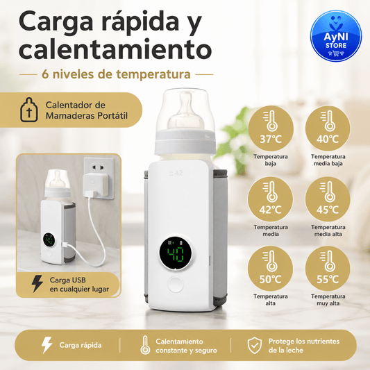 Calentador de Mamaderas Portátil USB Recargable Inalámbrico