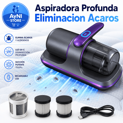 Aspiradora Portatil UV Eliminacion Acaros